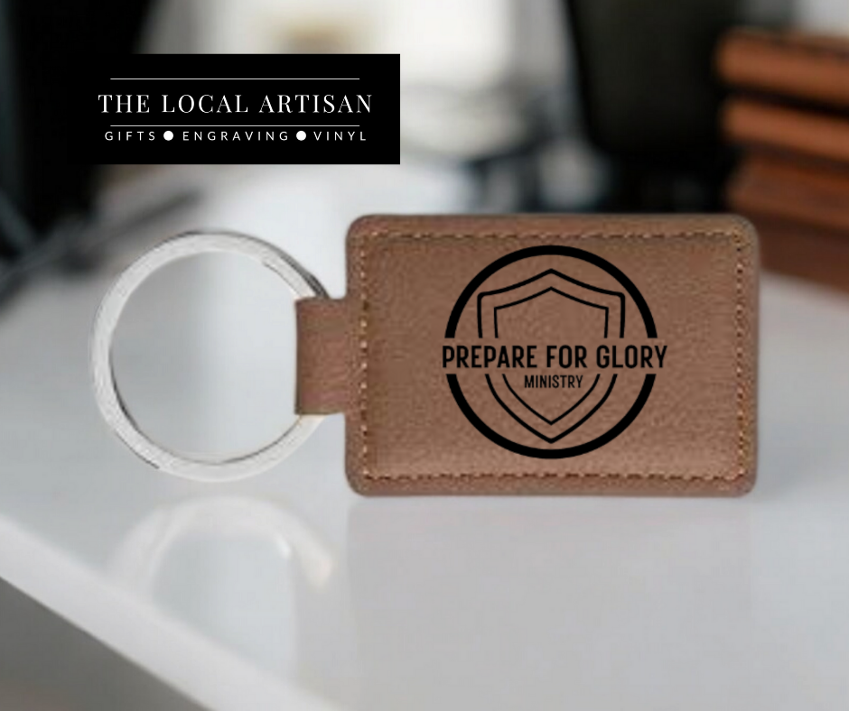 Prepare for Glory Leatherette Keychain