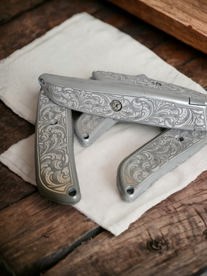 Laser Engraved Scrollwork boxcutter