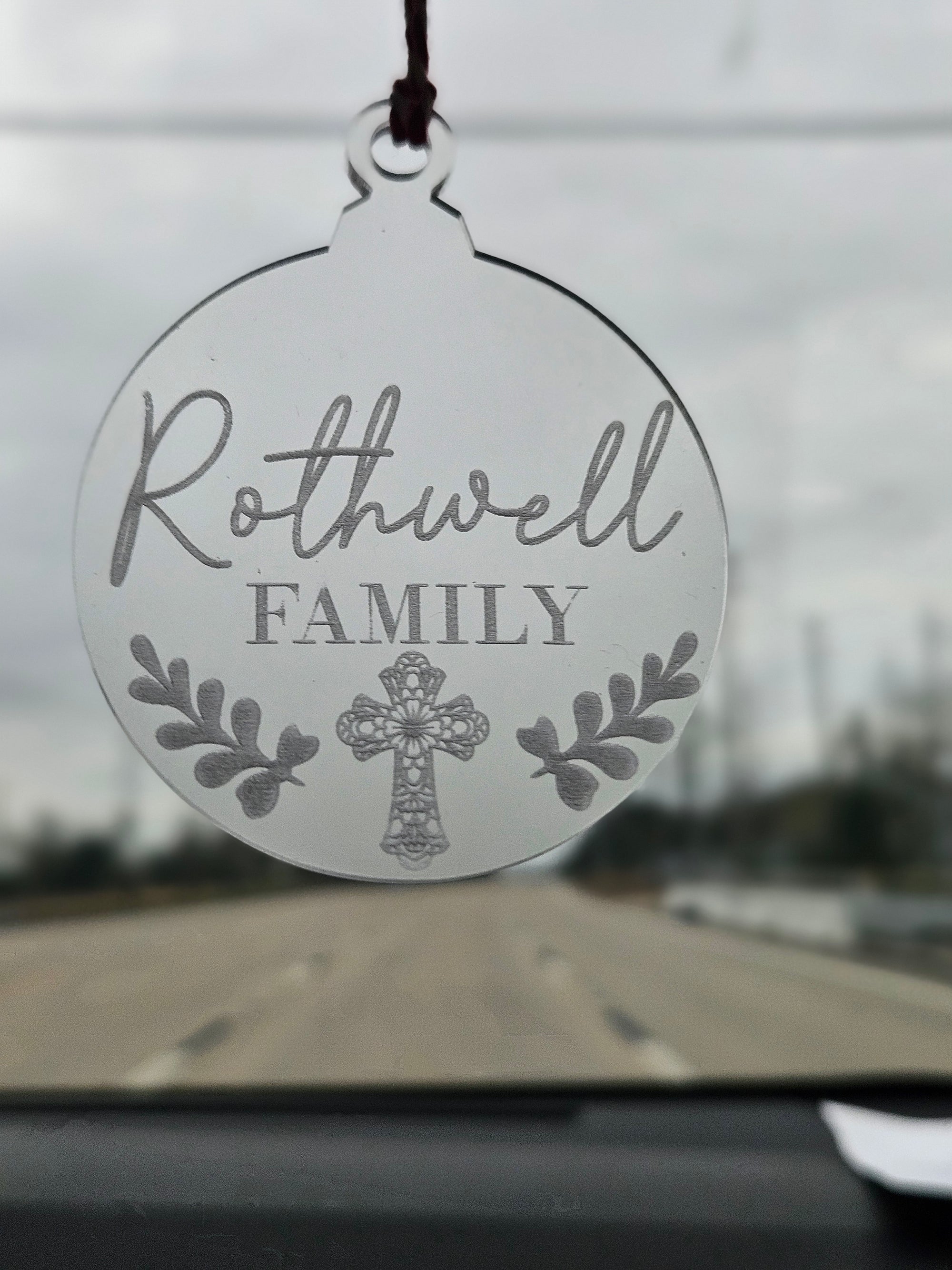 Acrylic Family Last Name Ornament